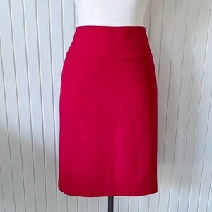 Ellen Tracy Red Pencil Skirt Size 10